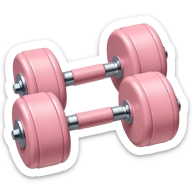 Two pale pink dumbells  sticker