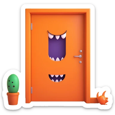 The door to my monster room sticker
