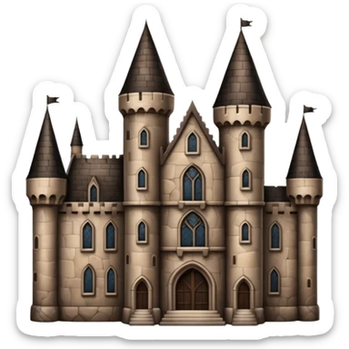 Brown dark acedamia castle sticker