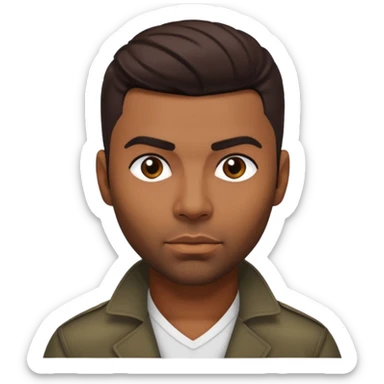 Ginuwine with dark brown hair sticker