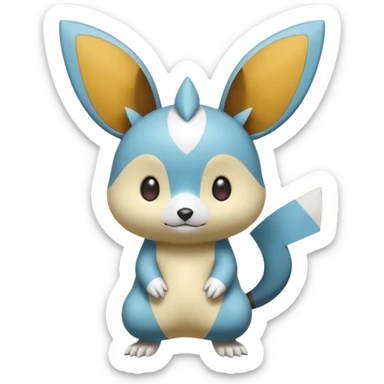 Victini-Pichu-Oshawott-Minccino-Fakémon-hybrid-creature (full body)  sticker