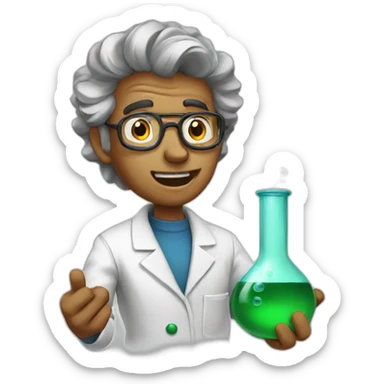 mad scientist sticker