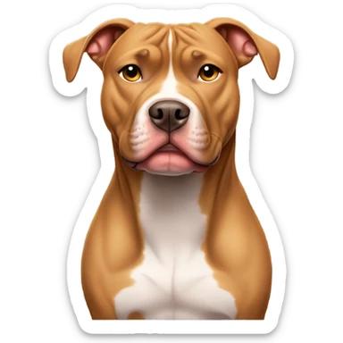 Light brown pitbull  sticker
