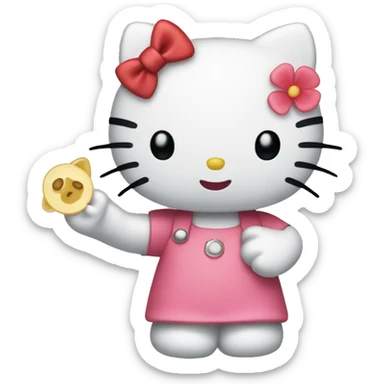 Hello kitty saying Muchas Gracias  sticker