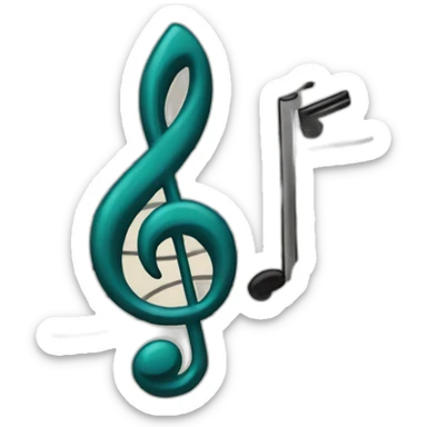 drawing with music note sticker