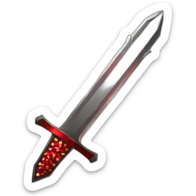 king sword with red diamonds sticker