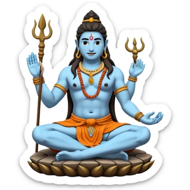 Lord shiva sitting on kailash sticker