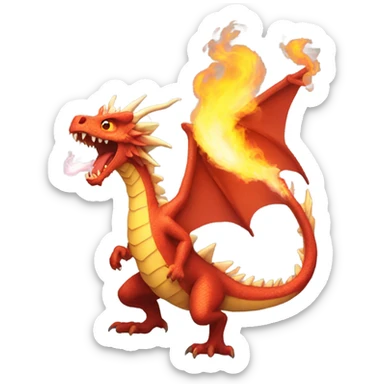 Girl fire breathing dragon sticker