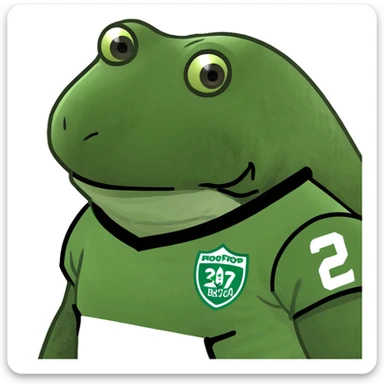 bufo in a football suit sticker