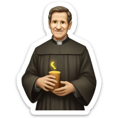 don bosco facendo una messa in chiesa sticker