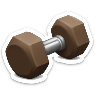 Brown dumbbell sticker