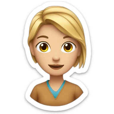 Une fille qui nage avec un chat sticker