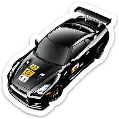 Nissan-skyline-gt-r35,chromehearts sticker