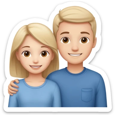 Cute Boy And Cute Girl Standing Love  sticker