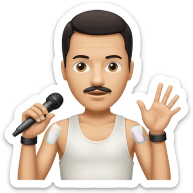 Freddy mercury famous pose sticker