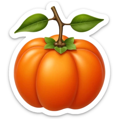 persimmon fruit smooth sticker