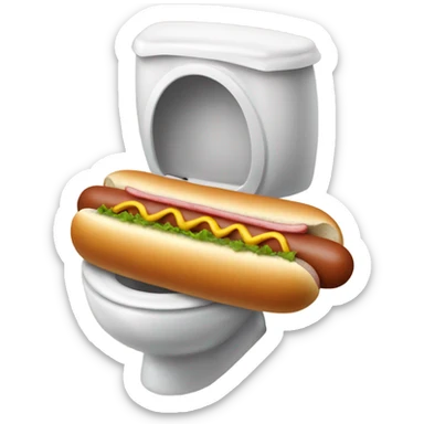 SKibidi toliet hot dog sticker