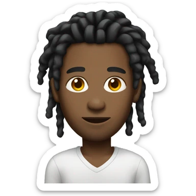 black man with short dreads sticker