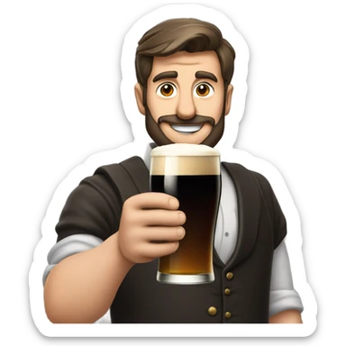 Full pint of Guinness like a true English geezer would drink sticker