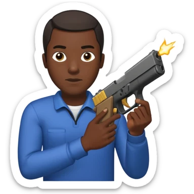 black man showing a Glock with a switch and extended magazine sticker