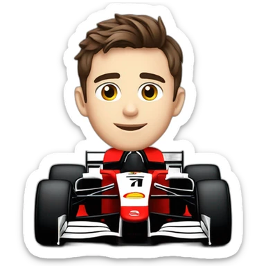 Charles Leclerc f1 driver in a car sticker