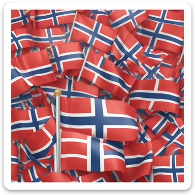 norway denmark flags sticker