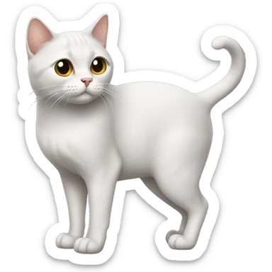 Cat with short legs sticker