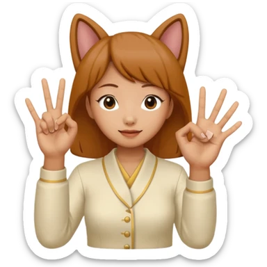 Megumi divine dogs hands sign sticker