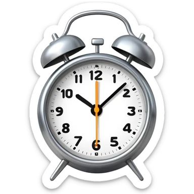 alarm clock ringing, simple and expressive sticker