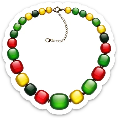 green red yellow necklace beads sticker