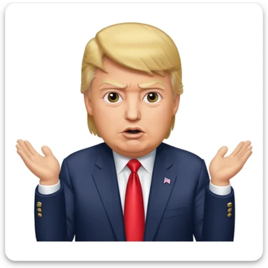 Donald Trump speaking at a rally sticker