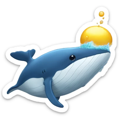 Spouting Whale sticker