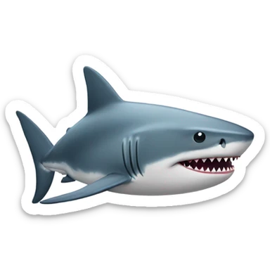 Shark wearing big shoes  sticker