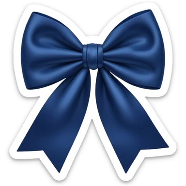 Navy blue bow sticker