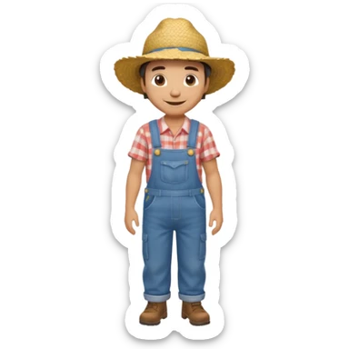 High resolution of  full body farmer sticker