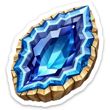 Blue shiny crystal geode  sticker