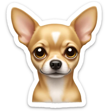 Tan Applehead chihuahua sticker