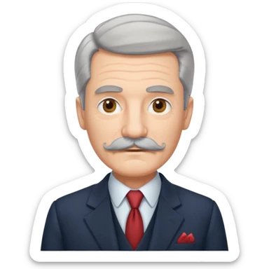 Oldstyle british vibe suit man sticker