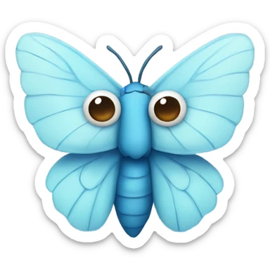 Blue Cute moth sticker