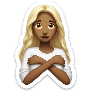 Crying magical woman with angel wings  sticker