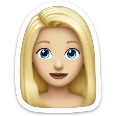 Blondie with blue eyes sticker