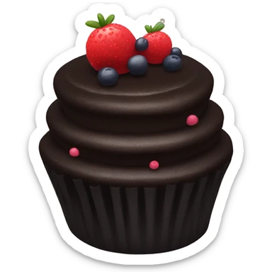 Black cake sticker