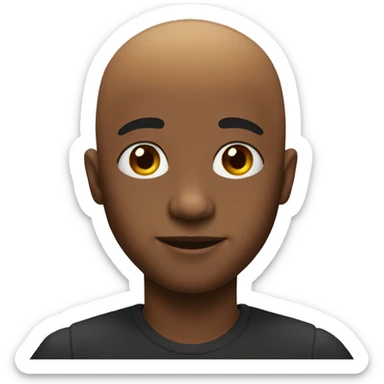 lil bald black dude sticker