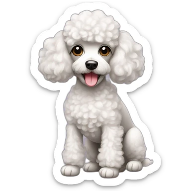 Mini poodle sticker