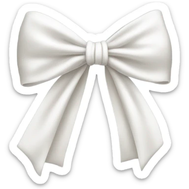 White aesthetic bow sticker