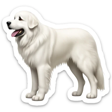 great pyrenees dog standing sticker