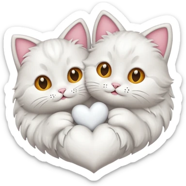 coeur et chats sticker