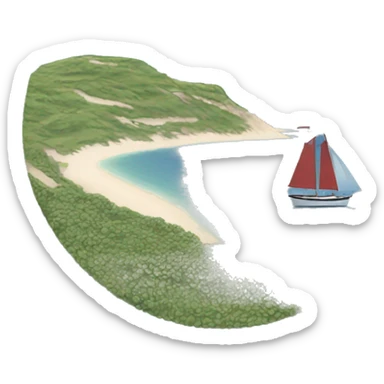 Outline of Nantucket Island, Massachusetts  sticker