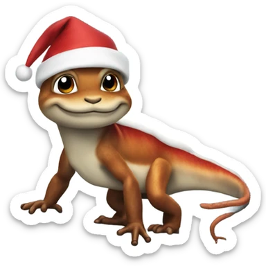 Santa newt on Everest sticker