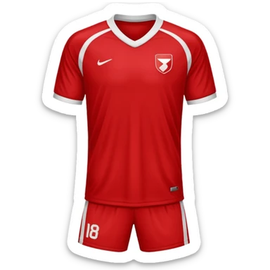 solid red soccer jersey sticker